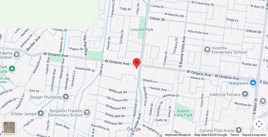 Map showing New Day Christian Fellowship