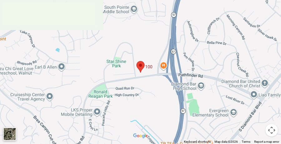 Map showing Inland Psychological Center
