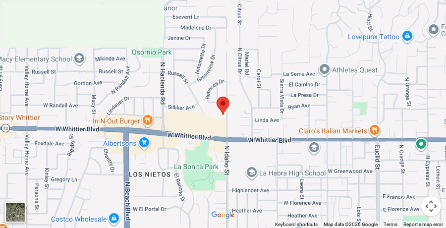 Map showing Hills Presbyterian Church